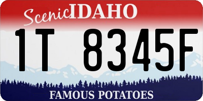 ID license plate 1T8345F