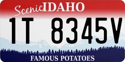 ID license plate 1T8345V
