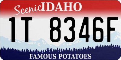 ID license plate 1T8346F