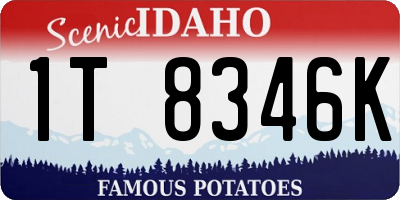 ID license plate 1T8346K