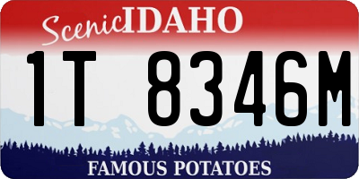 ID license plate 1T8346M