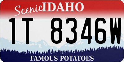 ID license plate 1T8346W