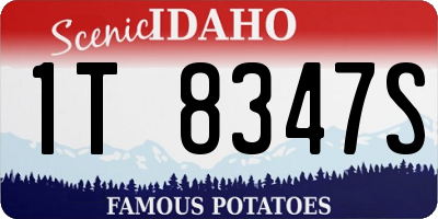ID license plate 1T8347S