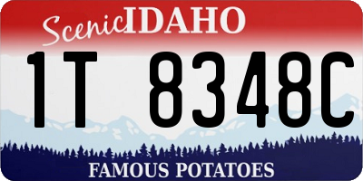 ID license plate 1T8348C