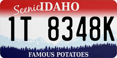 ID license plate 1T8348K