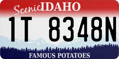 ID license plate 1T8348N