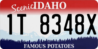 ID license plate 1T8348X