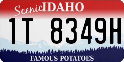 ID license plate 1T8349H