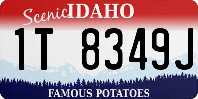 ID license plate 1T8349J