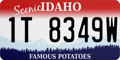 ID license plate 1T8349W