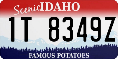 ID license plate 1T8349Z