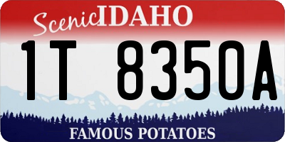 ID license plate 1T8350A