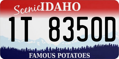 ID license plate 1T8350D