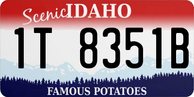 ID license plate 1T8351B