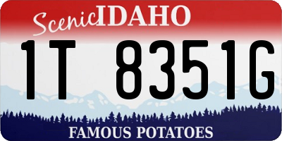 ID license plate 1T8351G