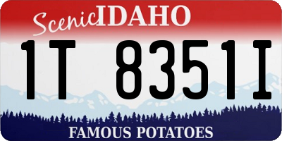 ID license plate 1T8351I