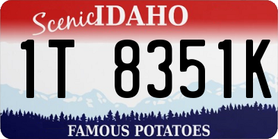 ID license plate 1T8351K
