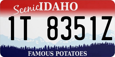 ID license plate 1T8351Z
