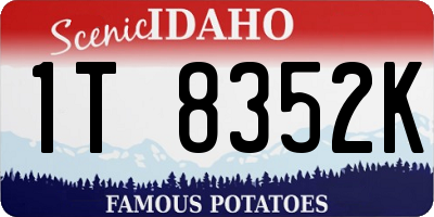 ID license plate 1T8352K