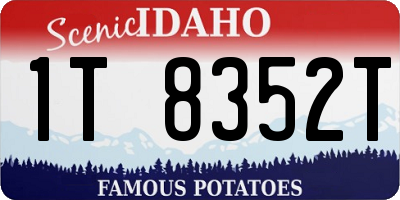 ID license plate 1T8352T