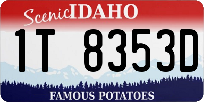 ID license plate 1T8353D
