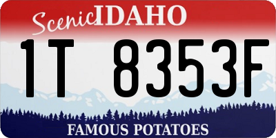 ID license plate 1T8353F