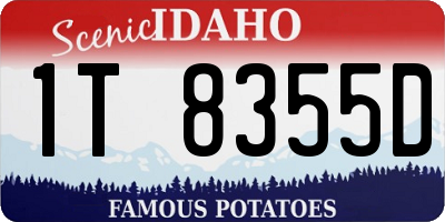 ID license plate 1T8355D
