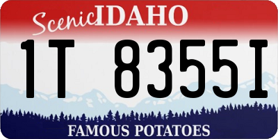 ID license plate 1T8355I