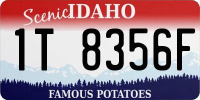 ID license plate 1T8356F