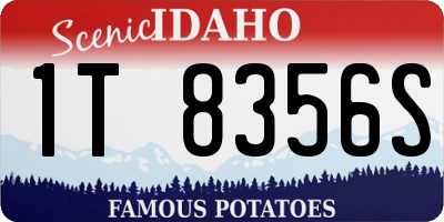 ID license plate 1T8356S