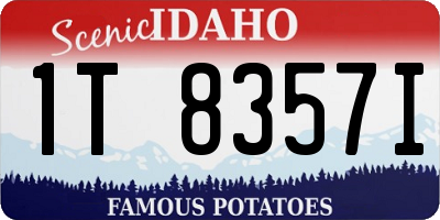 ID license plate 1T8357I