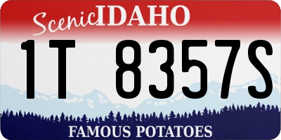 ID license plate 1T8357S
