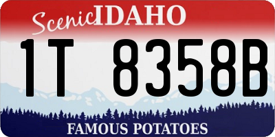 ID license plate 1T8358B