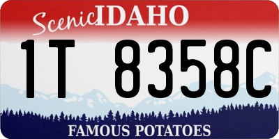 ID license plate 1T8358C