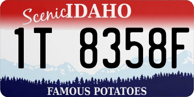 ID license plate 1T8358F
