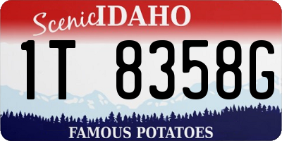 ID license plate 1T8358G