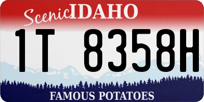 ID license plate 1T8358H