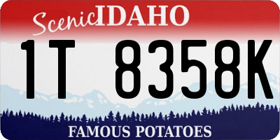 ID license plate 1T8358K