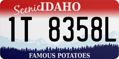 ID license plate 1T8358L