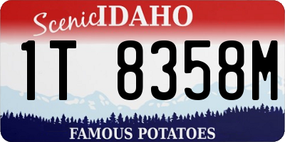 ID license plate 1T8358M