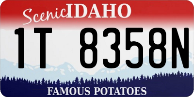 ID license plate 1T8358N