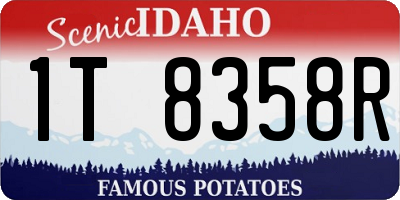 ID license plate 1T8358R