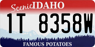 ID license plate 1T8358W