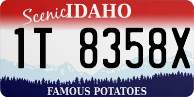 ID license plate 1T8358X