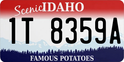 ID license plate 1T8359A