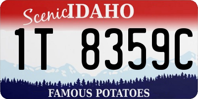 ID license plate 1T8359C