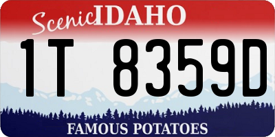 ID license plate 1T8359D