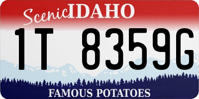 ID license plate 1T8359G