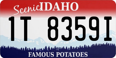 ID license plate 1T8359I