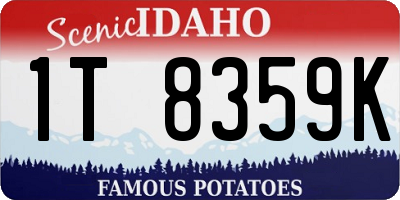 ID license plate 1T8359K